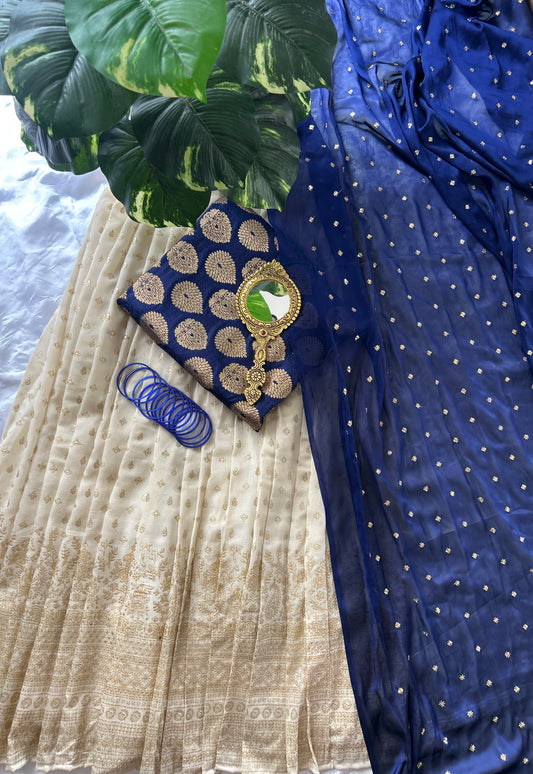 Blue Dhavani set