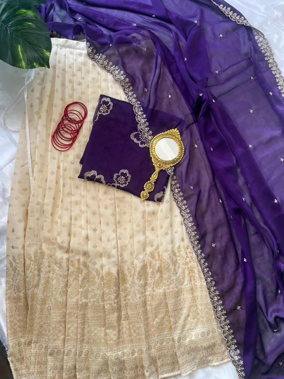 Purple Dhavani set