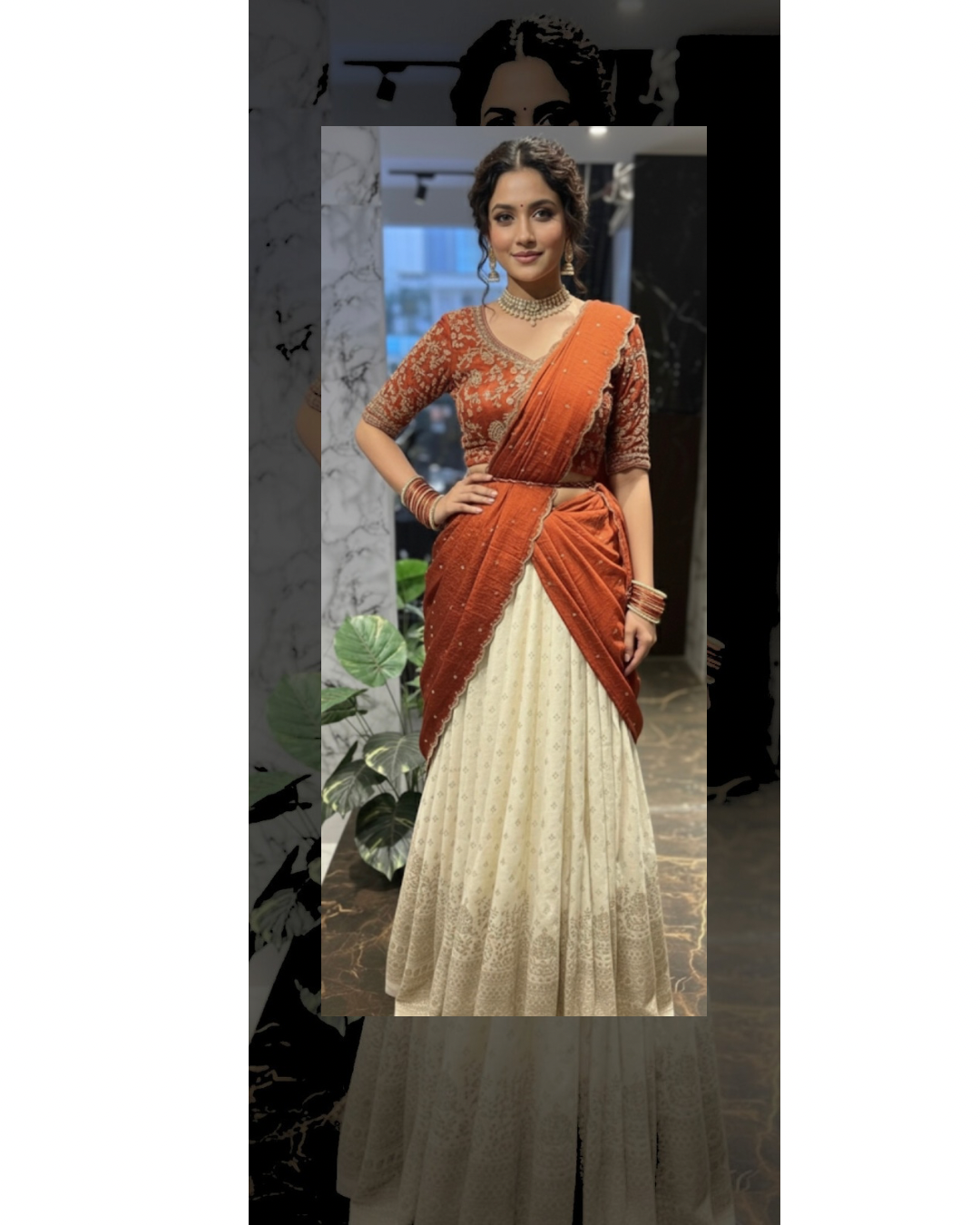 Burnt orange Dhavani